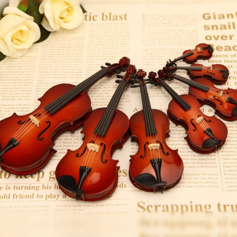 Musical Instrument Old - Крошечная фигурка скрипки ручной работы, деревянные