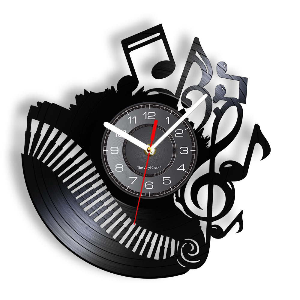 Musical Instrument Old - Виниловые часы для фортепианной комнаты с