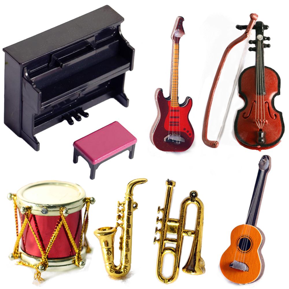 Musical Instrument Horn - Миниатюрные куклы, музыкальные инструменты, масштаб 1/12,