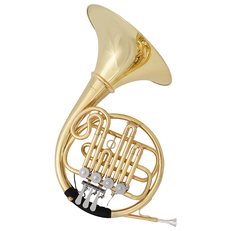 Musical Instrument Horn - Валторна с четырьмя клапанами, лакированная, латунный