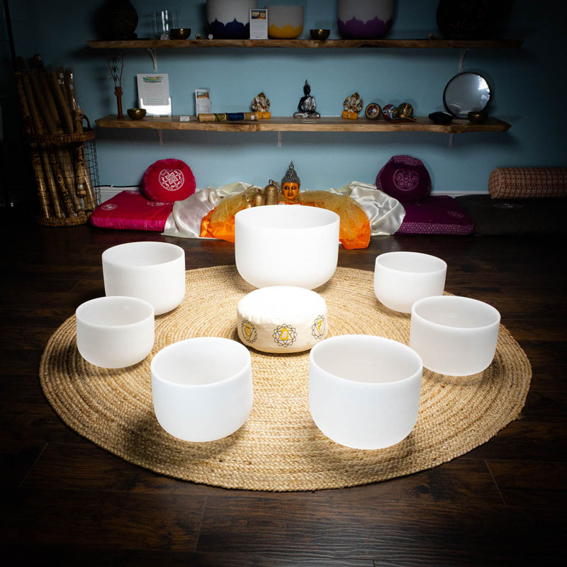 Набор из 7 хрустальных поющих  – обзор и цена Tibetan Singing Bowl